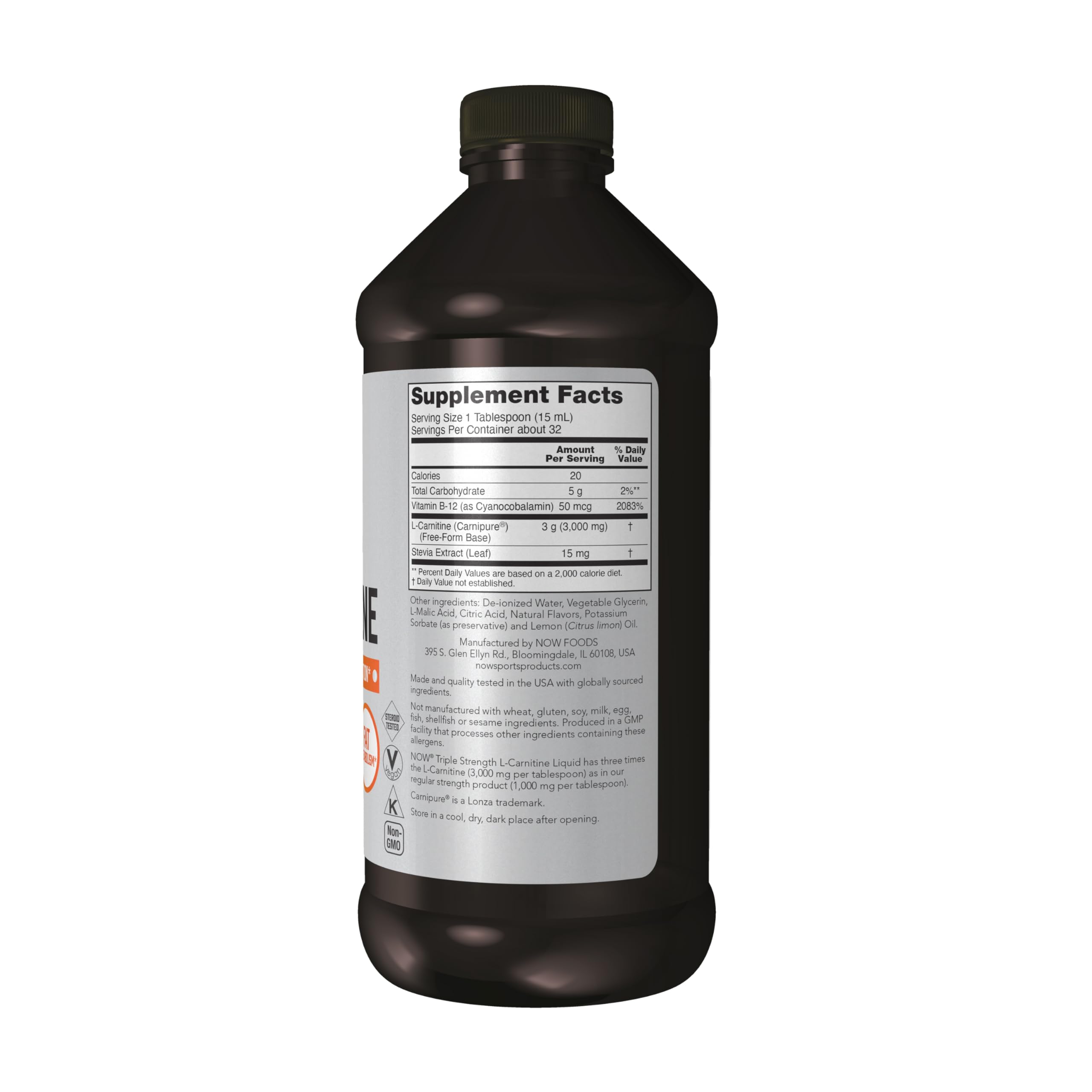 Amazon | L-カルニチン・リキッド(3000mg)シトラス 480ml 海外
